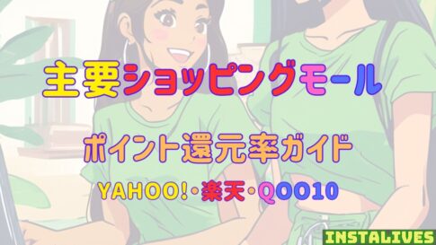 主要ショッピングモールのポイント還元率ガイド：Yahoo!・楽天・Qoo10の活用法について解説するアイキャッチ画像